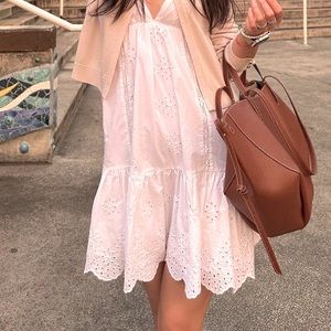 ZARA OPENWORK EMBROIDERED DRESS